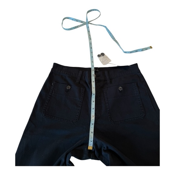 J.‎ Crew Petite Sailor Wide Leg Crop Black Pants Size 27P Style B6639 - Picture 14 of 16